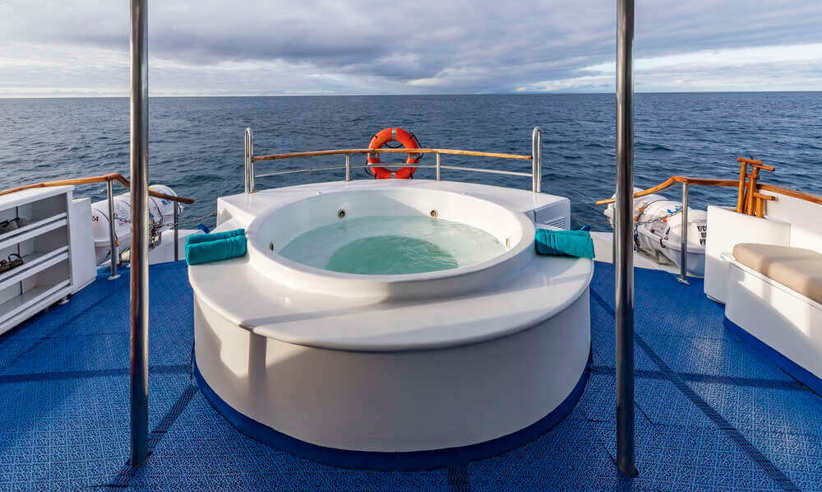 Relax in the Jacuzzi on Coral II