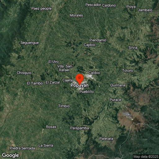 Map of Popayan