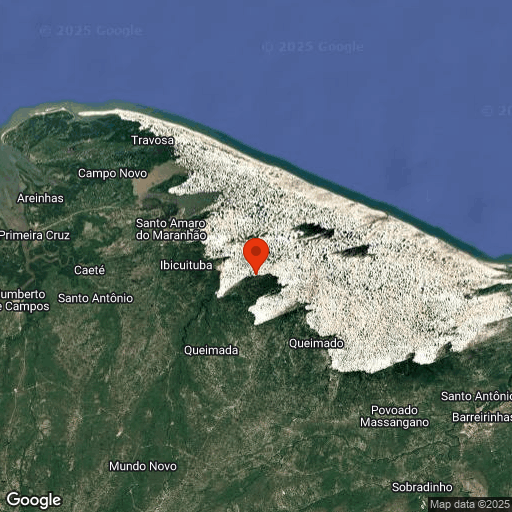 Map of Lençóis Maranhenses