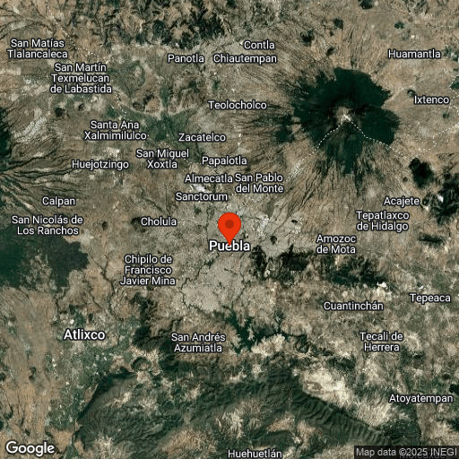 Map of Puebla