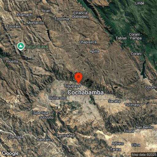 Map of Cochabamba