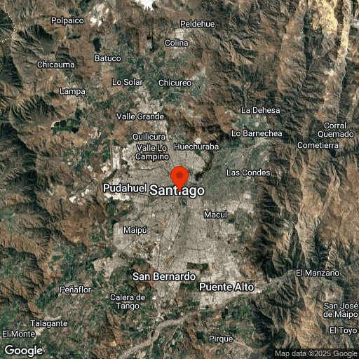 Map of Santiago du Chili