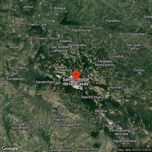 Map of San Cristobal de Las Casas