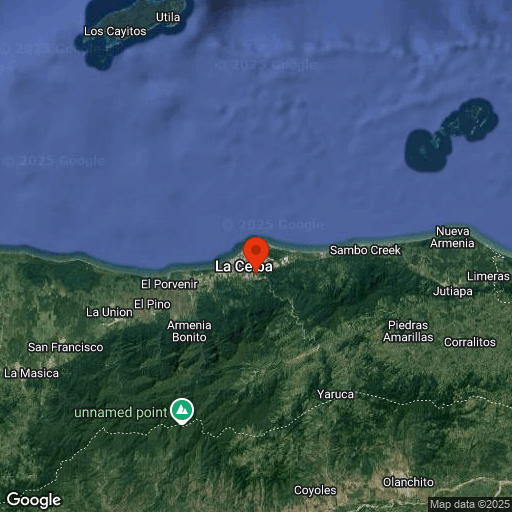 Map of Tela & La Ceiba